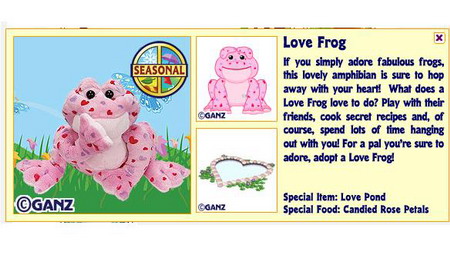 webkinz love frog