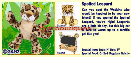 webkinz spotted leopard