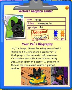 webkinz black bat