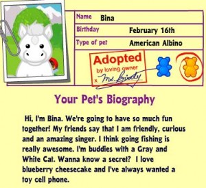 webkinz american albino