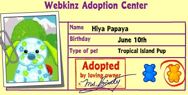 webkinz tropical island pup