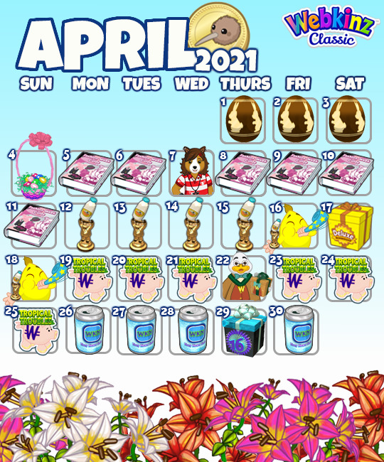 Gymbo's Webkinz Blog » April Calendar of Events